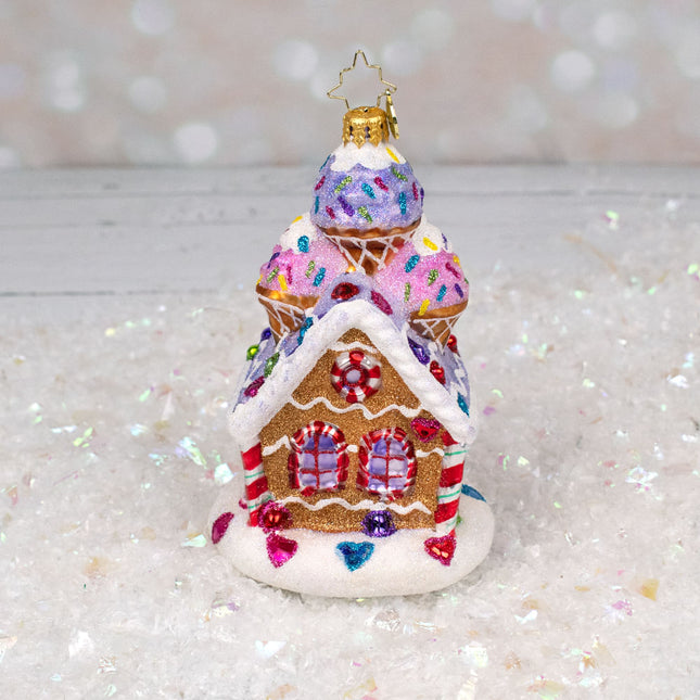 Sprinkled Sundae Chalet Ornament