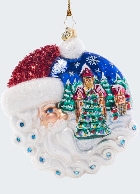 Christopher Radko Christmas Village Santa Ornament