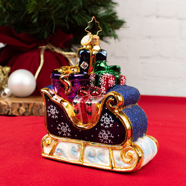 Starry Night Sleigh Ornament