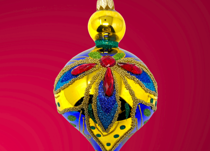 Crystal Azure Glass Christmas Bauble