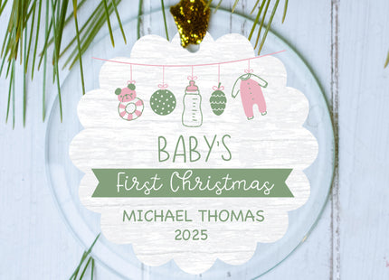 holiday personalized baby's first christmas christmas ornament – Christmas ornament, holiday tree decoration or gift