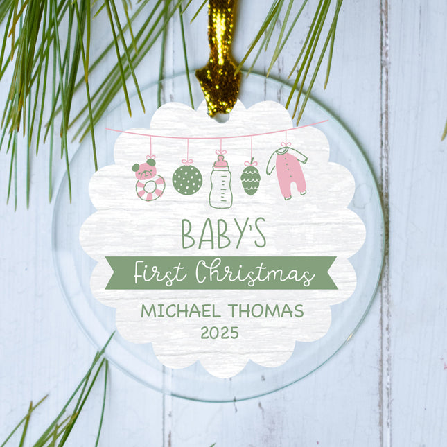 holiday personalized baby's first christmas christmas ornament – Christmas ornament, holiday tree decoration or gift