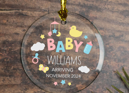 engraved personalized baby christmas ornament – Christmas ornament, holiday tree decoration or gift