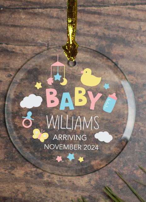 Personalized Baby Christmas Ornament by ORNAMENT SHOP EXCLUSIVE Personalized Glass Ornament