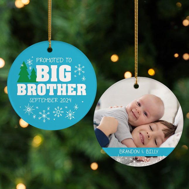 holiday personalized big brother christmas ornament – Christmas ornament, holiday tree decoration or gift