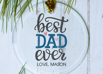 engraved personalized father's day christmas ornament – Christmas ornament, holiday tree decoration or gift