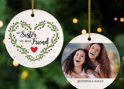 personalized personalized sister christmas ornament – Christmas ornament, holiday tree decoration or gift