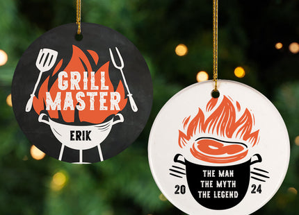 personalized personalized grill master christmas ornament – Christmas ornament, holiday tree decoration or gift