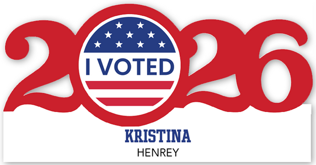 I Voted Patriotic Dated Christmas Ornament