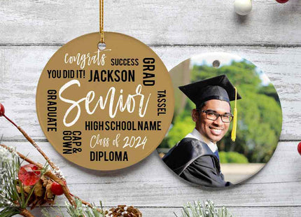custom personalized graduation word cloud christmas ornament – Christmas ornament, holiday tree decoration or gift