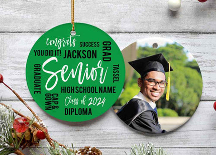 custom personalized graduation word cloud christmas ornament – Christmas ornament, holiday tree decoration or gift