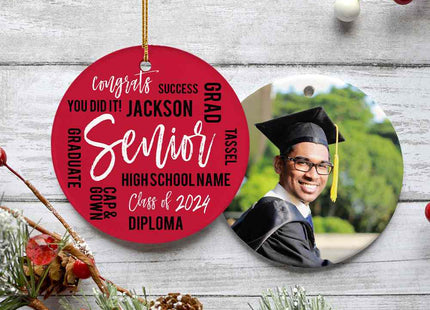 holiday personalized graduation word cloud christmas ornament – Christmas ornament, holiday tree decoration or gift