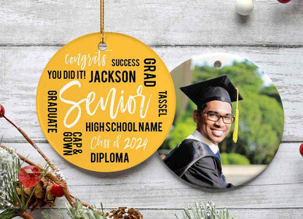 keepsake personalized graduation word cloud christmas ornament – Christmas ornament, holiday tree decoration or gift