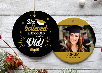 decorative personalized dream come true graduation christmas ornament – Christmas ornament, holiday tree decoration or gift