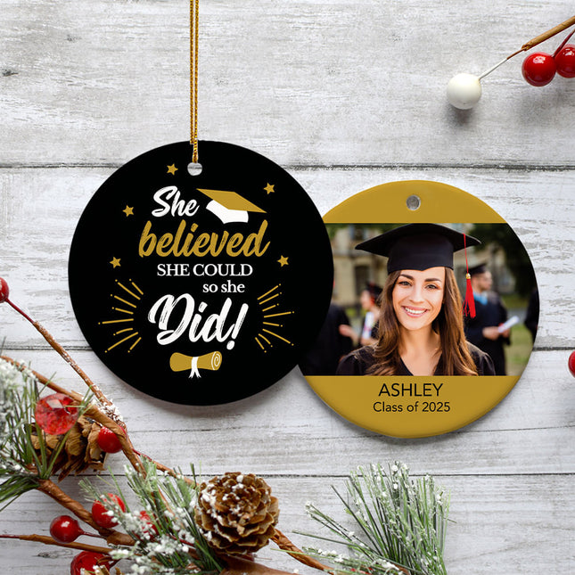 decorative personalized dream come true graduation christmas ornament – Christmas ornament, holiday tree decoration or gift