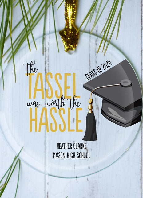 Personalized Tassle Hassle Christmas Ornament by ORNAMENT SHOP EXCLUSIVE Personalized Glass Ornament