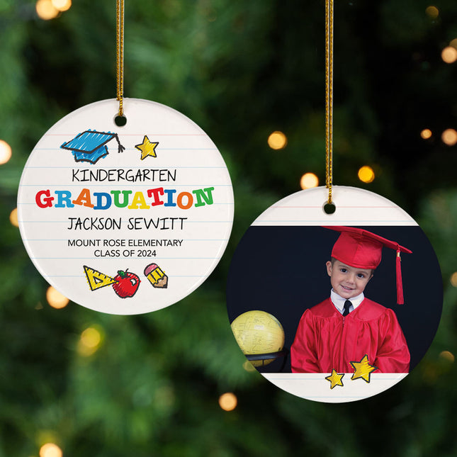 engraved personalized kids graduation christmas ornament – Christmas ornament, holiday tree decoration or gift