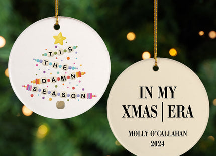 custom personalized in my xmas era christmas ornament – Christmas ornament, holiday tree decoration or gift