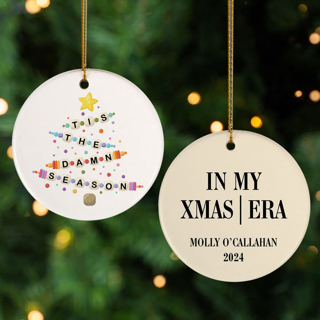 custom personalized in my xmas era christmas ornament – Christmas ornament, holiday tree decoration or gift
