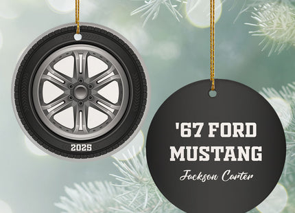 decorative personalized big tire christmas ornament – Christmas ornament, holiday tree decoration or gift