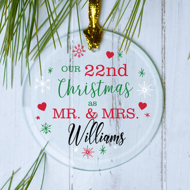 keepsake personalized first christmas married christmas ornament – Christmas ornament, holiday tree decoration or gift