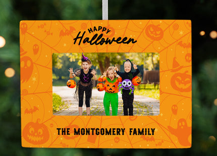 personalized personalized orange pumpkins halloween christmas ornaments – Christmas ornament, holiday tree decoration or gift