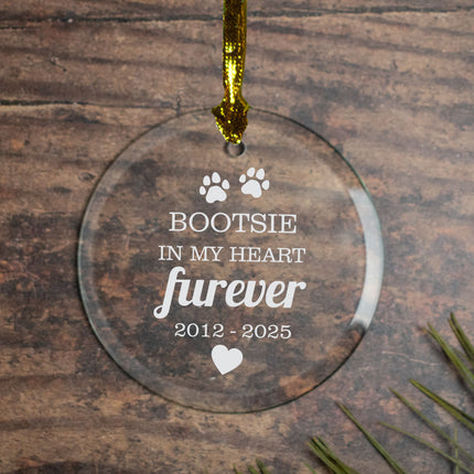 engraved personalized cat furever christmas ornament – Christmas ornament, holiday tree decoration or gift