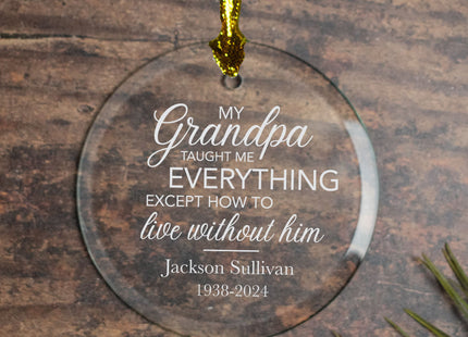 custom personalized grandpa memorial christmas ornament – Christmas ornament, holiday tree decoration or gift