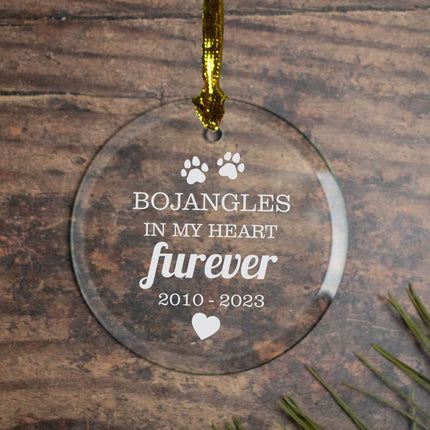 decorative personalized pet memorial dog forever christmas ornament – Christmas ornament, holiday tree decoration or gift