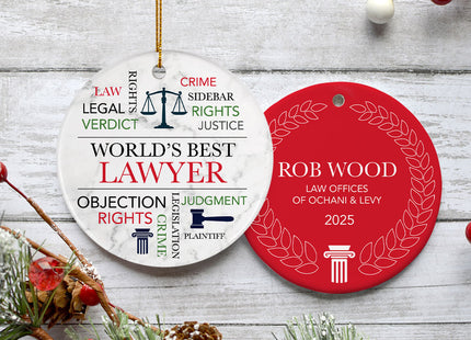 decorative personalized lawyer christmas ornament – Christmas ornament, holiday tree decoration or gift
