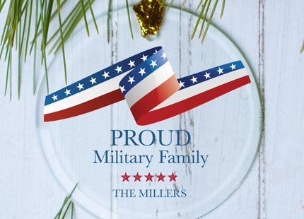 decorative personalized military family christmas ornament – Christmas ornament, holiday tree decoration or gift