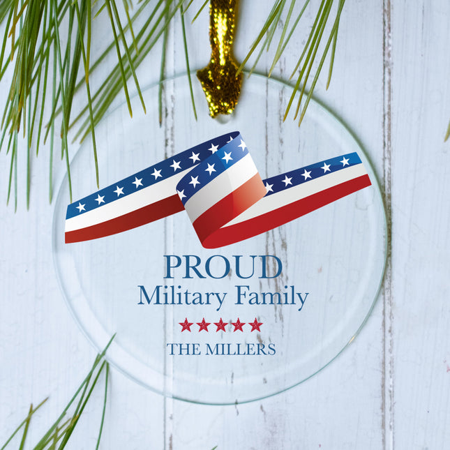 decorative personalized military family christmas ornament – Christmas ornament, holiday tree decoration or gift
