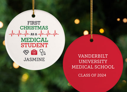 keepsake personalized first christmas as a medical student christmas ornament – Christmas ornament, holiday tree decoration o