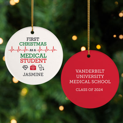 keepsake personalized first christmas as a medical student christmas ornament – Christmas ornament, holiday tree decoration o