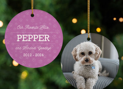 personalized personalized pet goodbye memorial christmas ornament – Christmas ornament, holiday tree decoration or gift