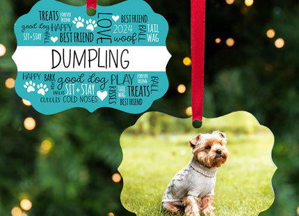 personalized personalized word cloud pet christmas ornament – Christmas ornament, holiday tree decoration or gift