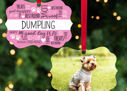 holiday personalized word cloud pet christmas ornament – Christmas ornament, holiday tree decoration or gift
