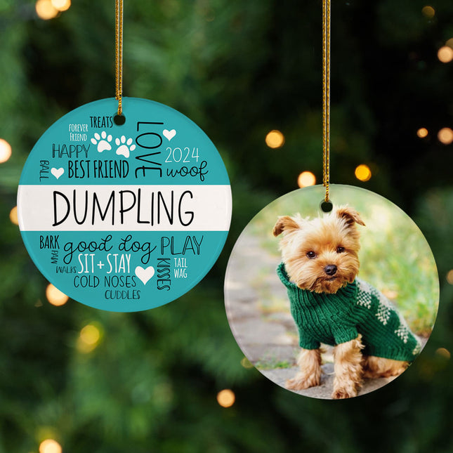 custom personalized pet word cloud christmas ornament – Christmas ornament, holiday tree decoration or gift