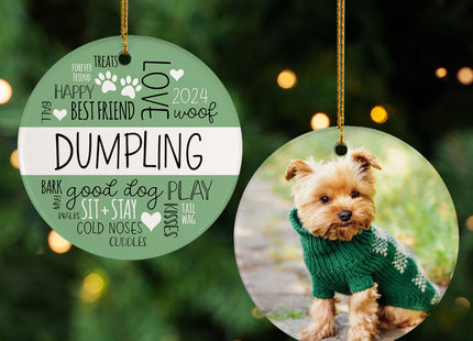 engraved personalized pet word cloud christmas ornament – Christmas ornament, holiday tree decoration or gift