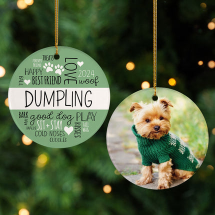 engraved personalized pet word cloud christmas ornament – Christmas ornament, holiday tree decoration or gift