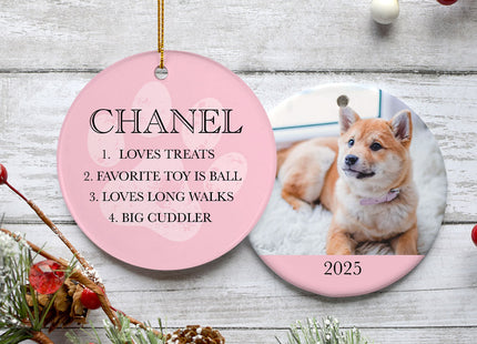 holiday personalized all about pet christmas ornament – Christmas ornament, holiday tree decoration or gift