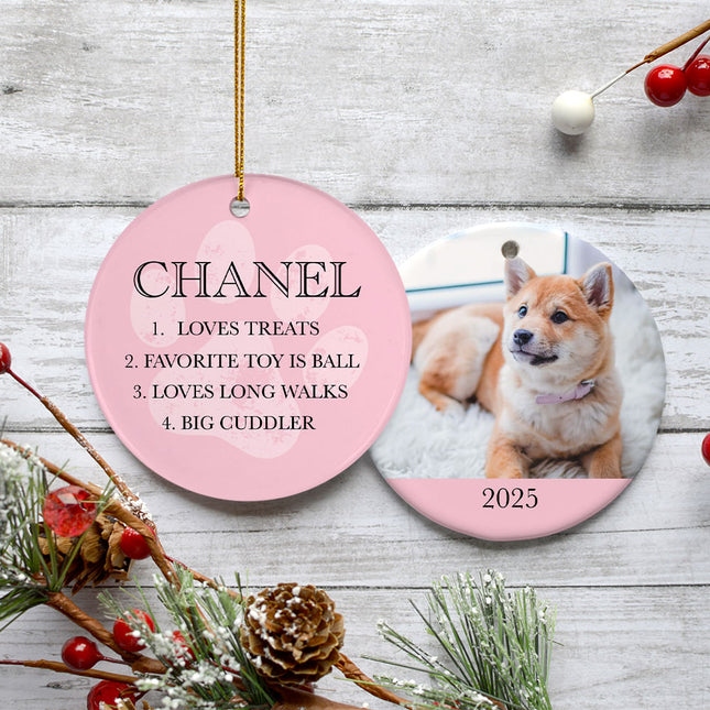 holiday personalized all about pet christmas ornament – Christmas ornament, holiday tree decoration or gift