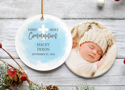 engraved personalized first communion christmas ornament – Christmas ornament, holiday tree decoration or gift
