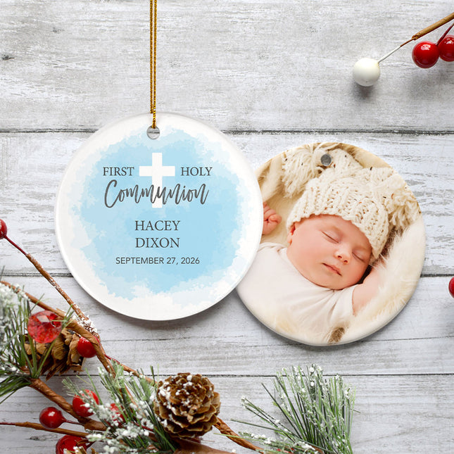 engraved personalized first communion christmas ornament – Christmas ornament, holiday tree decoration or gift