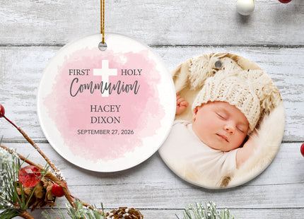 custom personalized first communion christmas ornament – Christmas ornament, holiday tree decoration or gift