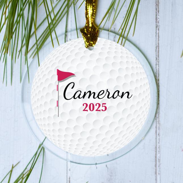 personalized personalized golf ball christmas ornament – Christmas ornament, holiday tree decoration or gift