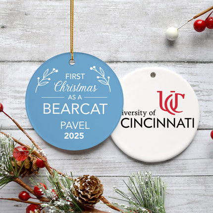custom personalized first christmas college team christmas ornament – Christmas ornament, holiday tree decoration or gift