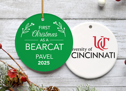 keepsake personalized first christmas college team christmas ornament – Christmas ornament, holiday tree decoration or gift