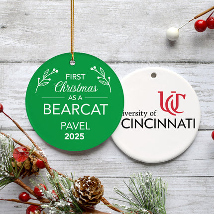 keepsake personalized first christmas college team christmas ornament – Christmas ornament, holiday tree decoration or gift