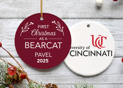 keepsake personalized first christmas college team christmas ornament – Christmas ornament, holiday tree decoration or gift